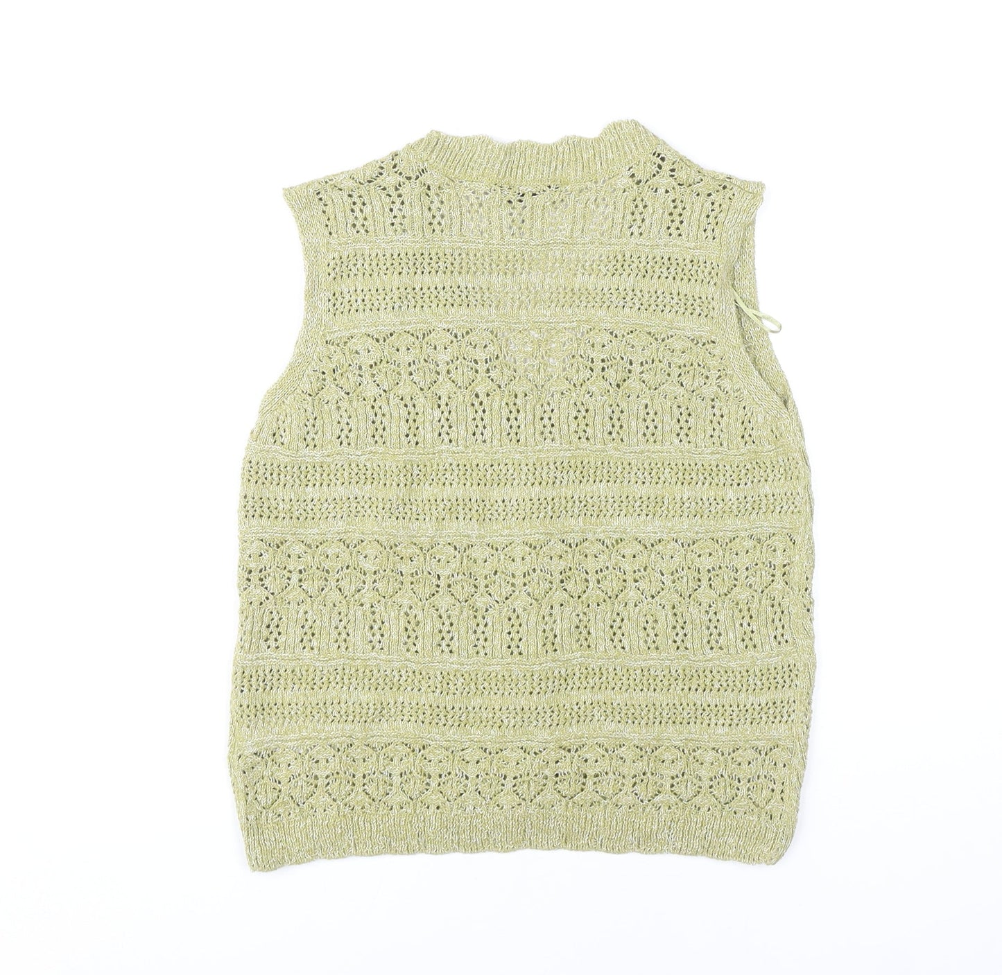 Womens UK Size XS Marks and Spencer Green Vest Jumper