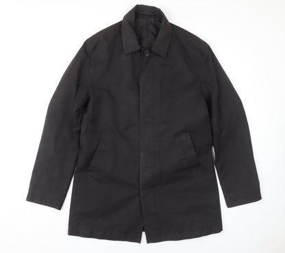 Mens UK Size M NEXT Black Overcoat