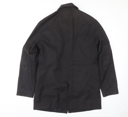 Mens UK Size M NEXT Black Overcoat