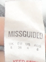 Missguided Women's Grey Biker Shorts Size 8