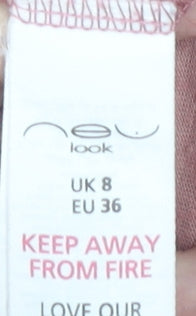 New Look Women's Pink Love T-Shirt Size 8