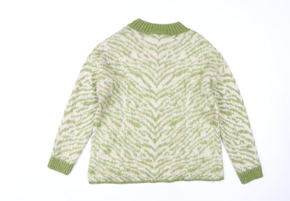 Womens UK Size S Topshop Green Pullover Jumper