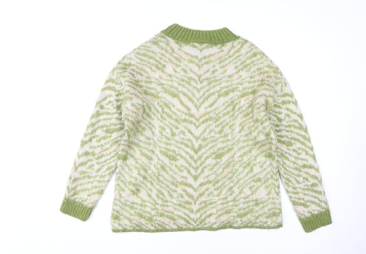 Womens UK Size S Topshop Green Pullover Jumper