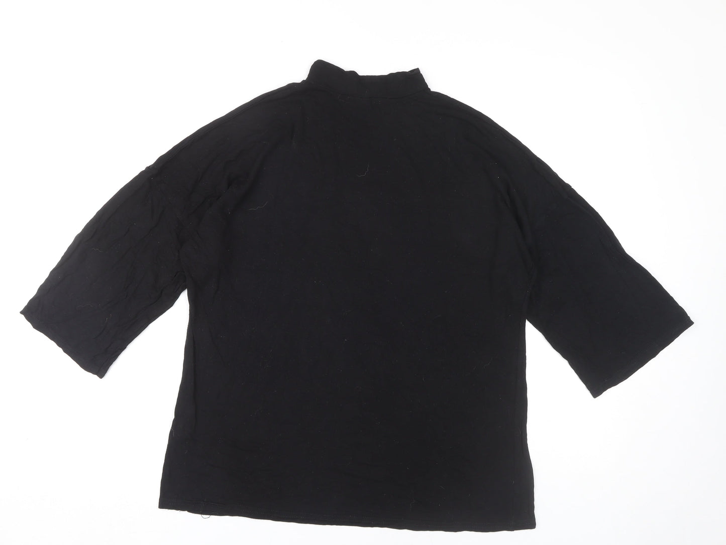 Boohoo Women's Black High Neck Top, Size 10