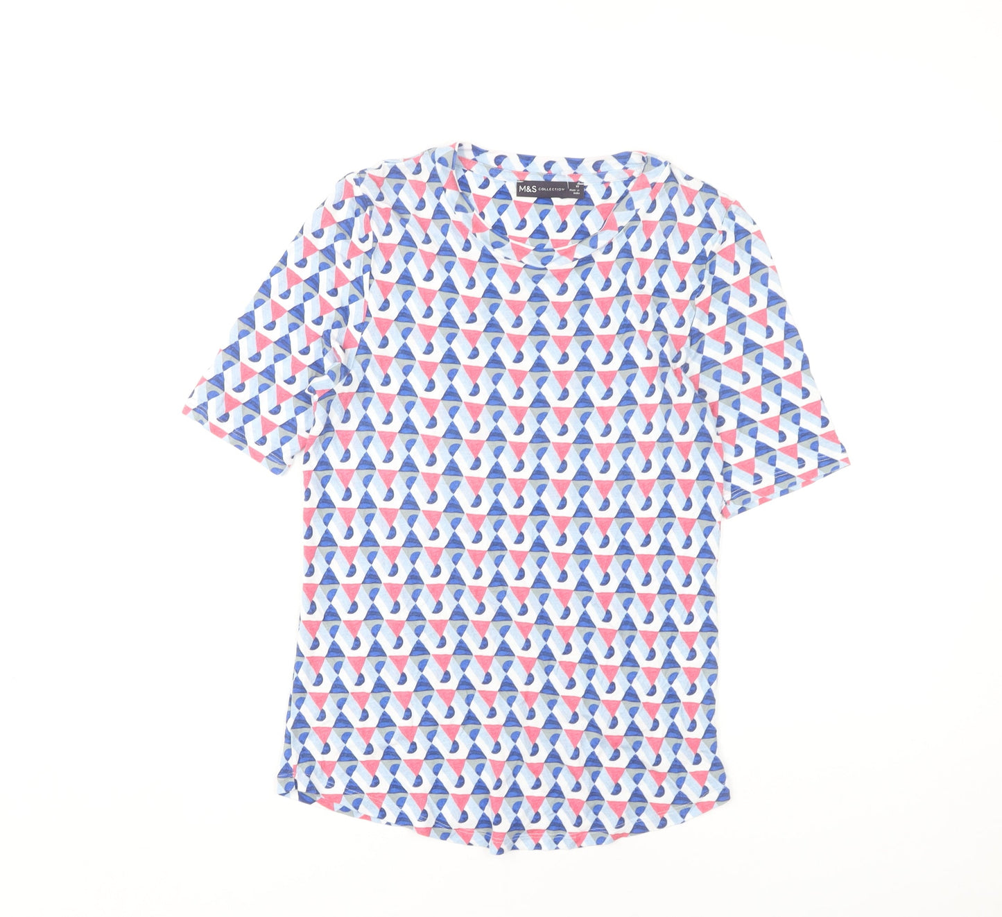 Womens UK Size 10 Marks and Spencer Multicoloured Basic T-Shirt