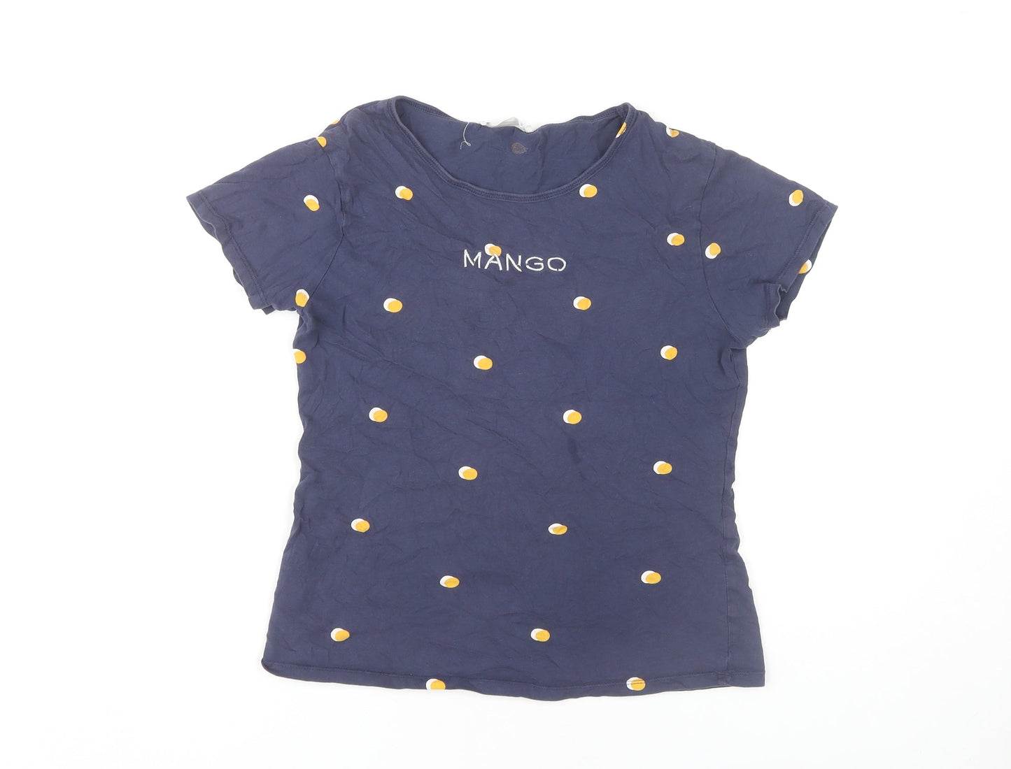 Womens UK Size M MNG Blue Basic T-Shirt