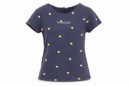 Womens UK Size M MNG Blue Basic T-Shirt