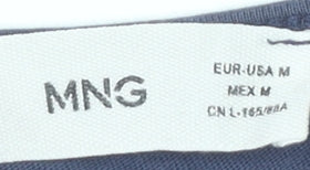 Womens UK Size M MNG Blue Basic T-Shirt
