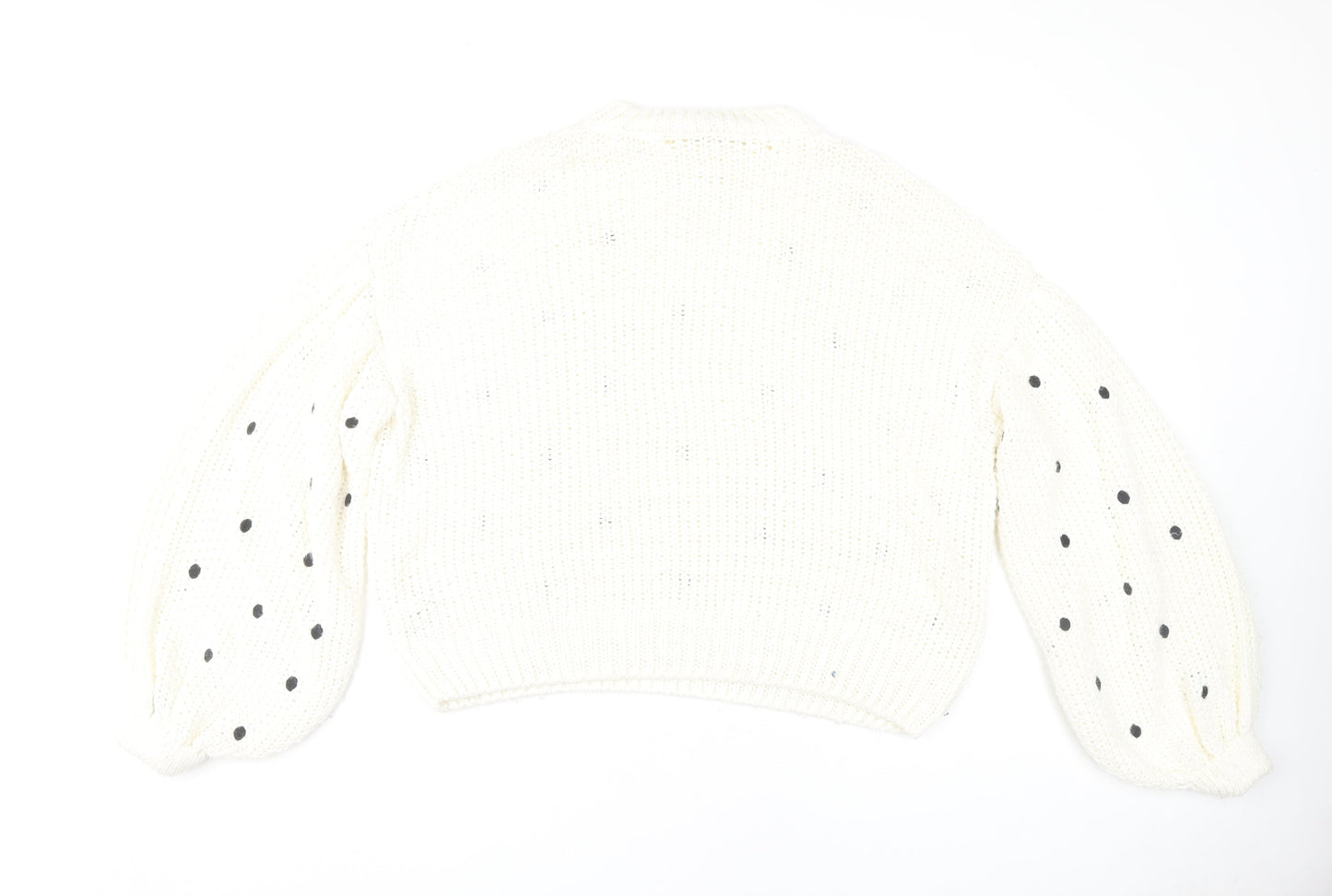 Womens UK Size M Topshop White Pullover Jumper