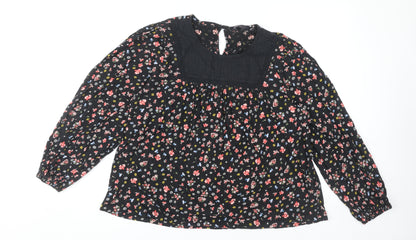 Womens UK Size 16 Marks and Spencer Black Tunic Blouse