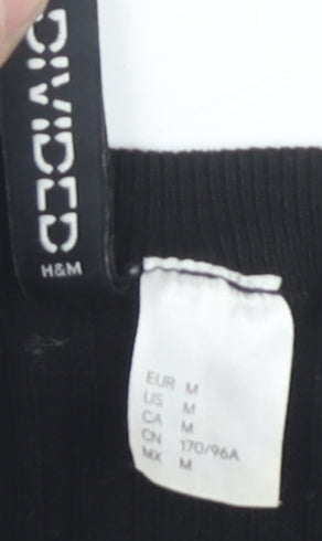Womens UK Size M H&M Black Basic T-Shirt