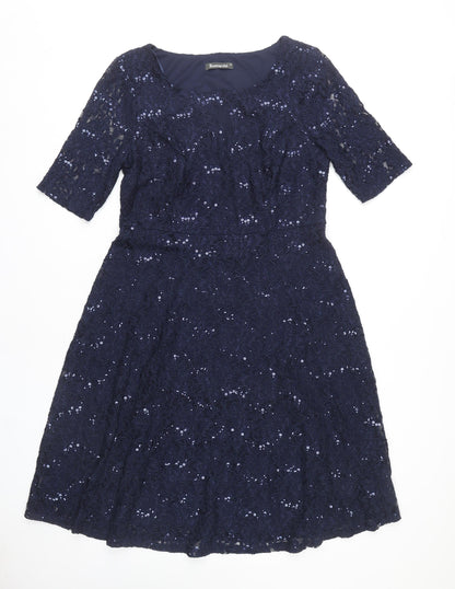 Bonmarché Women's Blue A-Line Dress Size 14