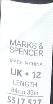Marks and Spencer Women's Black Midi Pencil Skirt Size 12