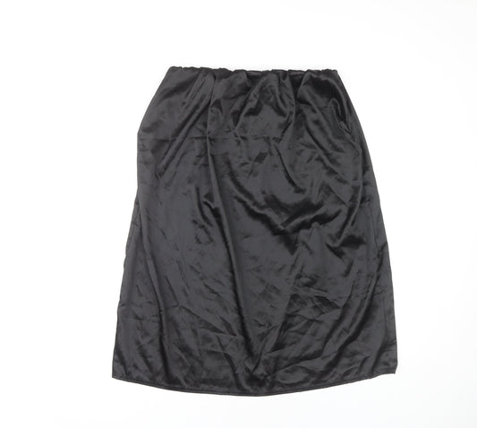 PrettyLittleThing Black Polyester Skirt Women UK 16