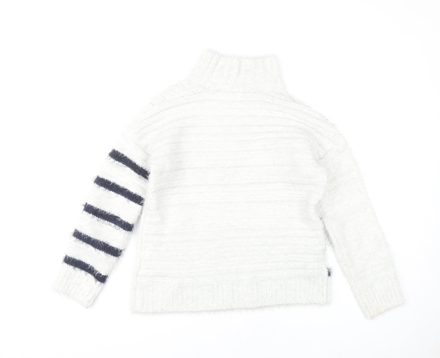 Womens UK Size XS Marks and Spencer White Pullover Jumper