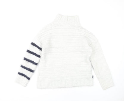 Womens UK Size XS Marks and Spencer White Pullover Jumper