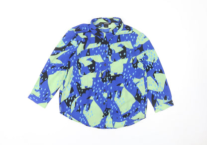 Womens UK Size XS Monki Multicoloured Basic Button-Up