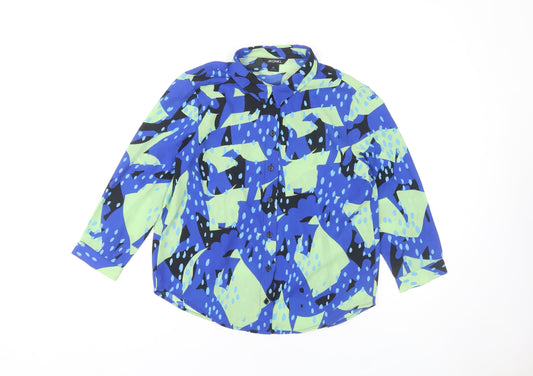 Womens UK Size XS Monki Multicoloured Basic Button-Up