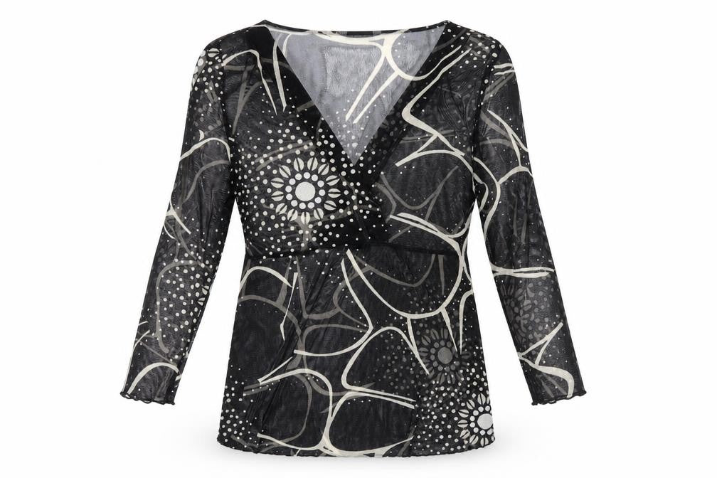 Womens UK Size 16 Marks and Spencer Black Wrap Blouse