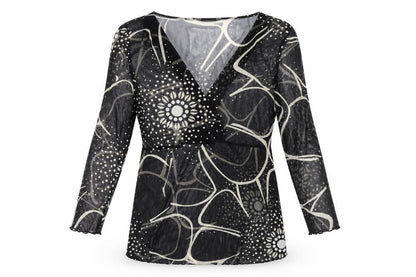 Womens UK Size 16 Marks and Spencer Black Wrap Blouse