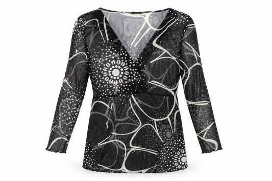 Womens UK Size 16 Marks and Spencer Black Wrap Blouse
