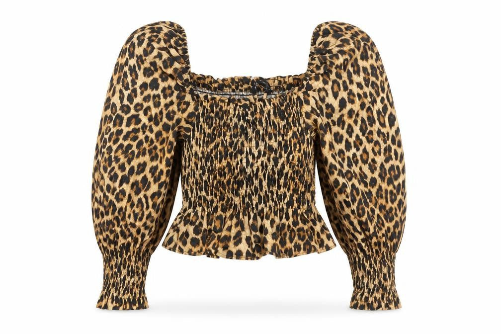 Womens UK Size XS Zara Brown Cropped Blouse
