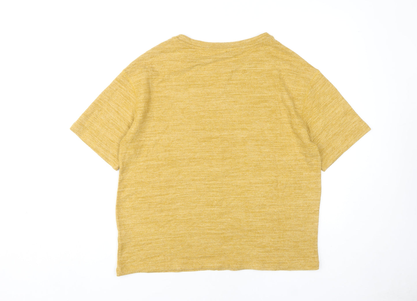 Womens UK Size 12 Marks and Spencer Yellow Basic T-Shirt