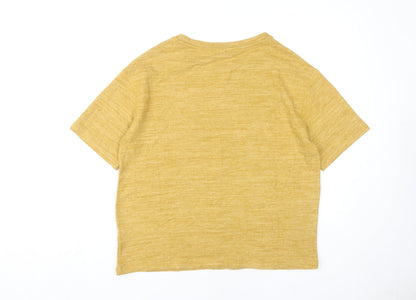 Womens UK Size 12 Marks and Spencer Yellow Basic T-Shirt