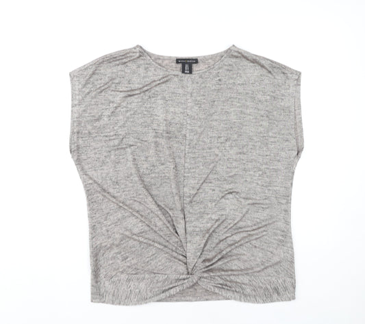 Womens UK Size 12 Mercer & Madison Grey Basic T-Shirt