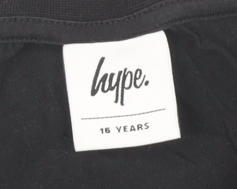 Hype Black Girls Logo T-Shirt 16 Years Basic Trendy Style