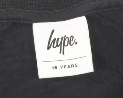 Hype Black Girls Logo T-Shirt 16 Years Basic Trendy Style