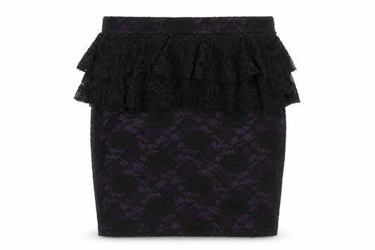 Womens UK Size 10 PRETTYLITTLETHING Straight & Pencil Lace Skirt