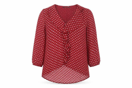 Womens UK Size S Zara Basic Red Basic Blouse