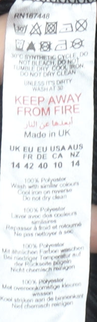 Boohoo Women's Black Button-Up Shirt, Size 14