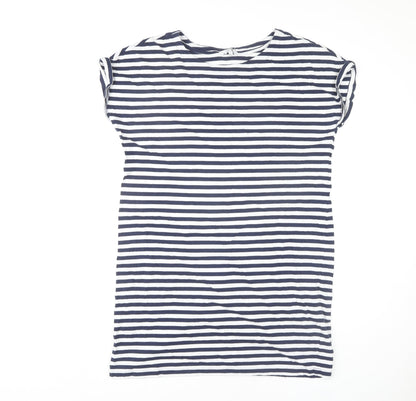 Next Women's Blue Striped T-Shirt Dress Size 14
