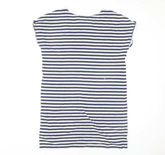 Next Women's Blue Striped T-Shirt Dress Size 14