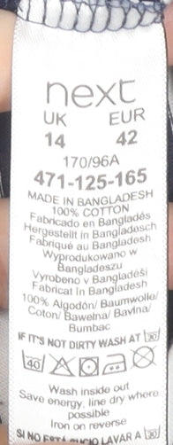 Next Women's Blue Striped T-Shirt Dress Size 14