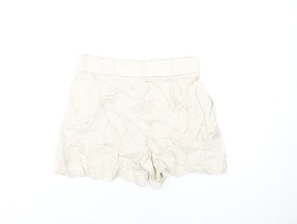 Zara Women's Ivory Viscose Shorts - Size S