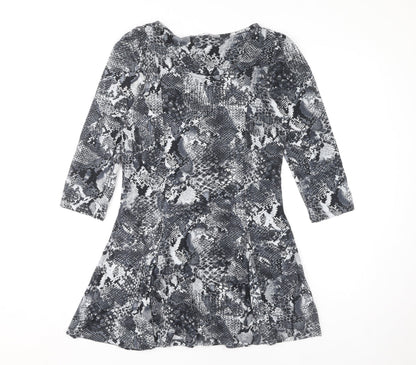 Marks and Spencer Women's Black Animal Print Dress