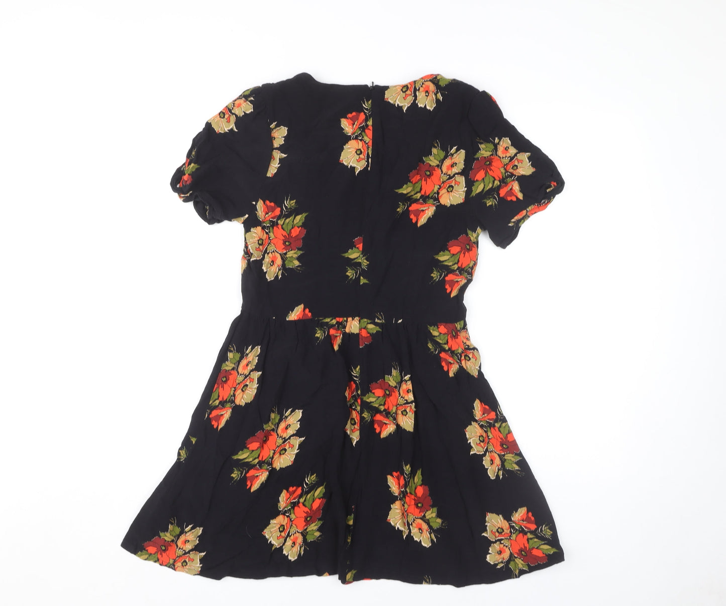Topshop Women's Floral A-Line Short Dress UK 10