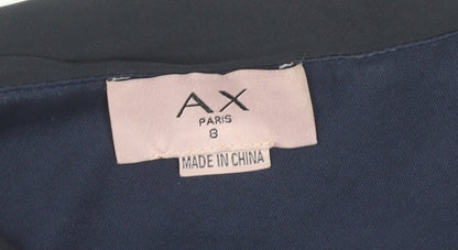 AX Paris Women's Blue Sheath Dress, Size 8, One Shoulder