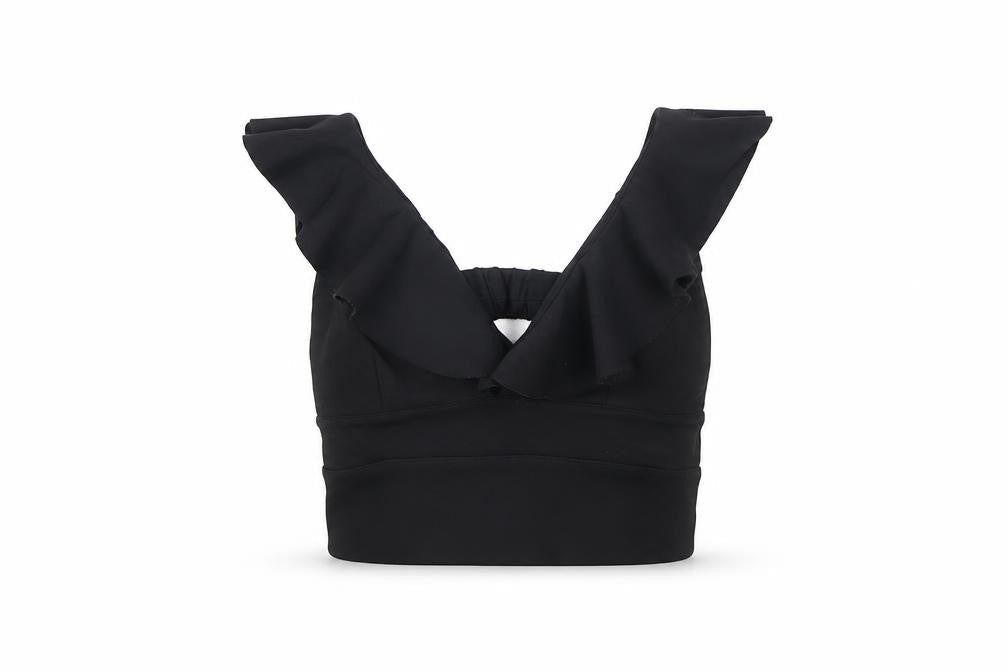 Womens UK Size 6 River Island Black Cropped Blouse