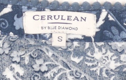 Cerulean Women's Blue Paisley Shift Dress S