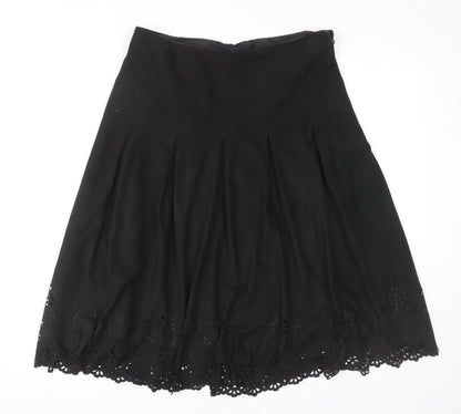Marks and Spencer Women's Black A-Line Skirt Size 10