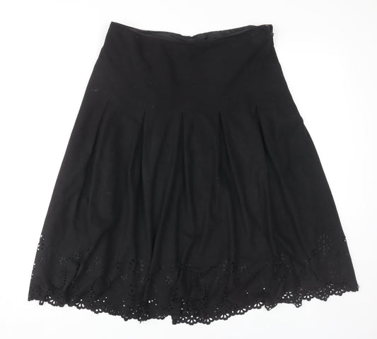 Marks and Spencer Women's Black A-Line Skirt Size 10