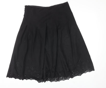 Marks and Spencer Women's Black A-Line Skirt Size 10