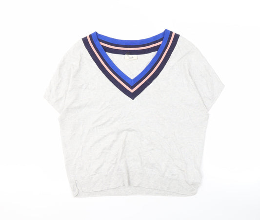 Hush Women's Multicoloured V-Neck Pullover XL Jumper