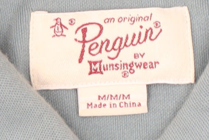 Penguin Men's Green Polo Shirt, Casual Short Sleeve M