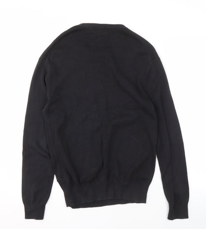 Polo Ralph Lauren Men's Black Slim Fit Cotton Jumper