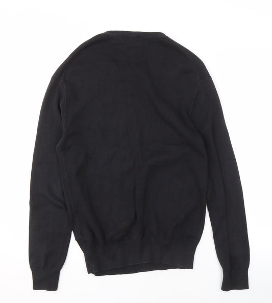 Polo Ralph Lauren Men's Black Slim Fit Cotton Jumper